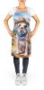 American Bulldog Cowboy Welcome Apron Cooking Kitchen Server Baking Crafts Gardening for Adult Women Men, Unisex, Large, Multicolor