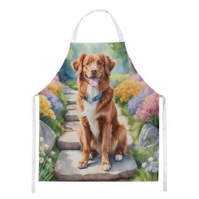 Nova Scotia Duck Tolling Retriever Spring Path Apron Cooking Kitchen Server Baking Crafts Gardening for Adult Women Men, Unisex, Large, Multicolor