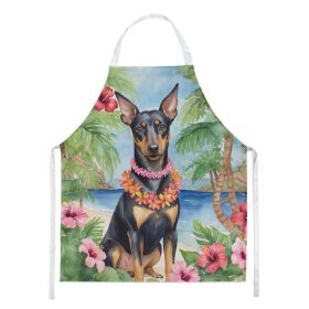 Manchester Terrier Luau Apron Cooking Kitchen Server Baking Crafts Gardening for Adult Women Men, Unisex, Large, Multicolor
