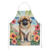 Pekingese Luau Apron Cooking Kitchen Server Baking Crafts Gardening for Adult Women Men, Unisex, Large, Multicolor