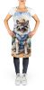 Keeshond Cowboy Welcome Apron Cooking Kitchen Server Baking Crafts Gardening for Adult Women Men, Unisex, Large, Multicolor