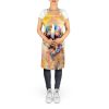 Airedale Terrier Hippie Dawg Apron Cooking Kitchen Server Baking Crafts Gardening for Adult Women Men, Unisex, Large, Multicolor