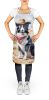 Border Collie Cowboy Welcome Apron Cooking Kitchen Server Baking Crafts Gardening for Adult Women Men, Unisex, Large, Multicolor