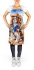 Cavalier Spaniel Cowboy Welcome Apron Cooking Kitchen Server Baking Crafts Gardening for Adult Women Men, Unisex, Large, Multicolor