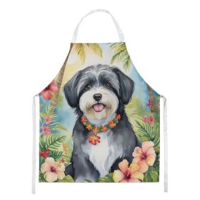 Havanese Luau Apron Cooking Kitchen Server Baking Crafts Gardening for Adult Women Men, Unisex, Large, Multicolor