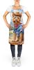 Australian Terrier Cowboy Welcome Apron Cooking Kitchen Server Baking Crafts Gardening for Adult Women Men, Unisex, Large, Multicolor