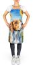 English Foxhound in Sunflowers Apron Cooking Kitchen Server Baking Crafts Gardening for Adult Women Men, Unisex, Large, Multicolor