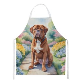 Dogue de Bordeaux Spring Path Apron Cooking Kitchen Server Baking Crafts Gardening for Adult Women Men, Unisex, Large, Multicolor