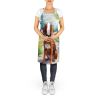 Redbone Coonhound Spring Path Apron Cooking Kitchen Server Baking Crafts Gardening for Adult Women Men, Unisex, Large, Multicolor