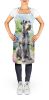 Irish Wolfhound Spring Path Apron Cooking Kitchen Server Baking Crafts Gardening for Adult Women Men, Unisex, Large, Multicolor