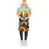 Manchester Terrier in Sunflowers Apron Cooking Kitchen Server Baking Crafts Gardening for Adult Women Men, Unisex, Large, Multicolor