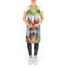 Chinese Crested Luau Apron Cooking Kitchen Server Baking Crafts Gardening for Adult Women Men, Unisex, Large, Multicolor