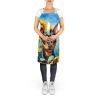 Miniature Pinscher in Sunflowers Apron Cooking Kitchen Server Baking Crafts Gardening for Adult Women Men, Unisex, Large, Multicolor