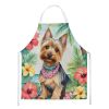 Silky Terrier Luau Apron Cooking Kitchen Server Baking Crafts Gardening for Adult Women Men, Unisex, Large, Multicolor