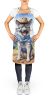 Norwegian Elkhound Cowboy Welcome Apron Cooking Kitchen Server Baking Crafts Gardening for Adult Women Men, Unisex, Large, Multicolor