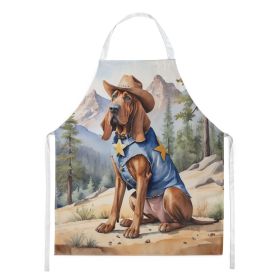 Bloodhound Cowboy Welcome Apron Cooking Kitchen Server Baking Crafts Gardening for Adult Women Men, Unisex, Large, Multicolor