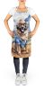 Leonberger Cowboy Welcome Apron Cooking Kitchen Server Baking Crafts Gardening for Adult Women Men, Unisex, Large, Multicolor