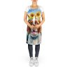 Brittany Spaniel in Sunflowers Apron Cooking Kitchen Server Baking Crafts Gardening for Adult Women Men, Unisex, Large, Multicolor