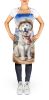 Great Pyrenees Cowboy Welcome Apron Cooking Kitchen Server Baking Crafts Gardening for Adult Women Men, Unisex, Large, Multicolor