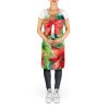 Poinsettias in Watercolor Apron Cooking Kitchen Server Baking Crafts Gardening for Adult Women Men, Unisex, Large, Multicolor