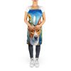 Basenji in Sunflowers Apron Cooking Kitchen Server Baking Crafts Gardening for Adult Women Men, Unisex, Large, Multicolor