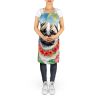 Pug Luau Apron Cooking Kitchen Server Baking Crafts Gardening for Adult Women Men, Unisex, Large, Multicolor