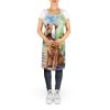 Irish Terrier Spring Path Apron Cooking Kitchen Server Baking Crafts Gardening for Adult Women Men, Unisex, Large, Multicolor