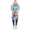 Samoyed in Sunflowers Apron Cooking Kitchen Server Baking Crafts Gardening for Adult Women Men, Unisex, Large, Multicolor