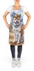 Akita Cowboy Welcome Apron Cooking Kitchen Server Baking Crafts Gardening for Adult Women Men, Unisex, Large, Multicolor