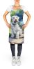Sealyham Terrier Spring Path Apron Cooking Kitchen Server Baking Crafts Gardening for Adult Women Men, Unisex, Large, Multicolor