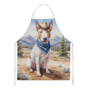 NEW Bull Terrier Cowboy Welcome Apron Cooking Kitchen Server Baking Crafts Gardening for Adult Women Men, Unisex, Large, Multicolor
