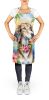 Saluki Luau Apron Cooking Kitchen Server Baking Crafts Gardening for Adult Women Men, Unisex, Large, Multicolor