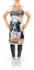 Border Collie The Chef Apron Cooking Kitchen Server Baking Crafts Gardening for Adult Women Men, Unisex, Large, Multicolor
