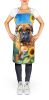 Bullmastiff in Sunflowers Apron Cooking Kitchen Server Baking Crafts Gardening for Adult Women Men, Unisex, Large, Multicolor