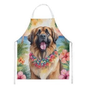 Leonberger Luau Apron Cooking Kitchen Server Baking Crafts Gardening for Adult Women Men, Unisex, Large, Multicolor