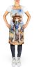 American Foxhound Cowboy Welcome Apron Cooking Kitchen Server Baking Crafts Gardening for Adult Women Men, Unisex, Large, Multicolor