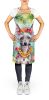 Chinese Crested Luau Apron Cooking Kitchen Server Baking Crafts Gardening for Adult Women Men, Unisex, Large, Multicolor