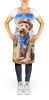 Wheaten Terrier Cowboy Welcome Apron Cooking Kitchen Server Baking Crafts Gardening for Adult Women Men, Unisex, Large, Multicolor