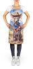 American Hairless Terrier Cowboy Welcome Apron Cooking Kitchen Server Baking Crafts Gardening for Adult Women Men, Unisex, Large, Multicolor