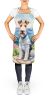 Fox Terrier Spring Path Apron Cooking Kitchen Server Baking Crafts Gardening for Adult Women Men, Unisex, Large, Multicolor