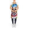 English Bulldog Luau Apron Cooking Kitchen Server Baking Crafts Gardening for Adult Women Men, Unisex, Large, Multicolor
