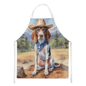 American English Coonhound Cowboy Welcome Apron Cooking Kitchen Server Baking Crafts Gardening for Adult Women Men, Unisex, Large, Multicolor