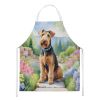 Airedale Terrier Spring Garden Apron Cooking Kitchen Server Baking Crafts Gardening for Adult Women Men, Unisex, Large, Multicolor