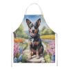 Australian Cattle Dog Spring Garden Apron Cooking Kitchen Server Baking Crafts Gardening for Adult Women Men, Unisex, Large, Multicolor