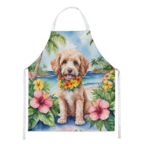 Cockapoo Luau Apron Cooking Kitchen Server Baking Crafts Gardening for Adult Women Men, Unisex, Large, Multicolor