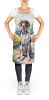 German Shorthaired Pointer Spring Path Apron Cooking Kitchen Server Baking Crafts Gardening for Adult Women Men, Unisex, Large, Multicolor