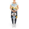 Havanese in Sunflowers Apron Cooking Kitchen Server Baking Crafts Gardening for Adult Women Men, Unisex, Large, Multicolor