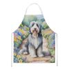 Bearded Collie Spring Garden Apron Cooking Kitchen Server Baking Crafts Gardening for Adult Women Men, Unisex, Large, Multicolor