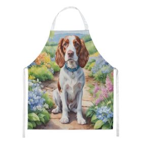 Welsh Springer Spaniel Spring Path Apron Cooking Kitchen Server Baking Crafts Gardening for Adult Women Men, Unisex, Large, Multicolor