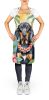 Black and Tan Coonhound Luau Apron Cooking Kitchen Server Baking Crafts Gardening for Adult Women Men, Unisex, Large, Multicolor